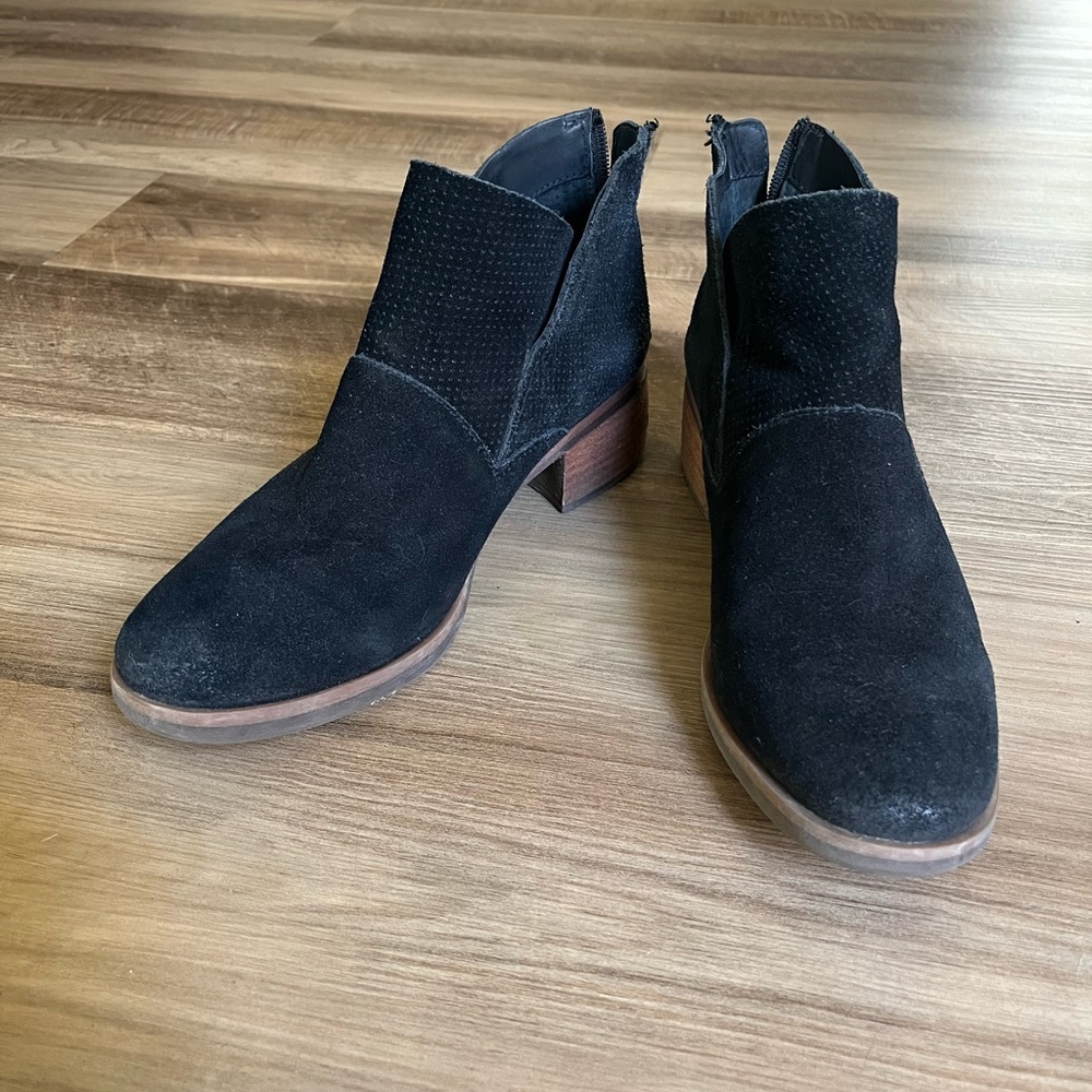 KORKS Black Suede Ankle Boots
